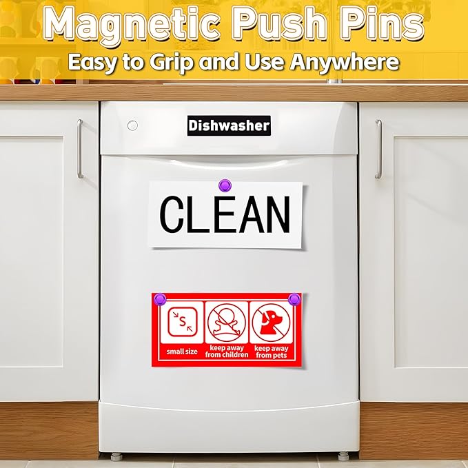 VNDUEEY 16 Pack Purple Fridge Magnets, Refrigerator Magnets Strong Whiteboard - Image 6