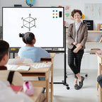 Rolling Whiteboard, 48 x 32 Inches Magnetic White Board - Image 8