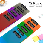 Zoenley A4 Plastic Clipboard Set of 12, Colorful 12.5 x 9 Letter Size - Image 3