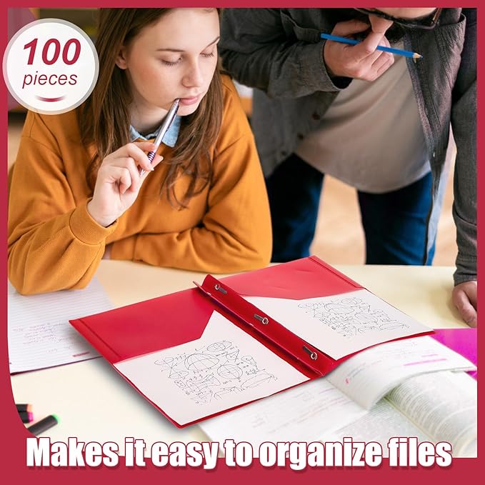 Lincia 100 Pcs Plastic Folders - Image 6