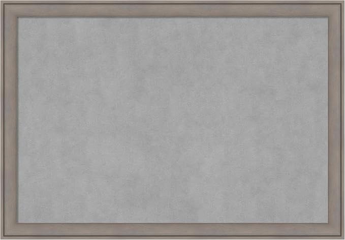 Amanti Art Grey Framed Magnetic Board 27x39 Large Vision Board by AmantiArt