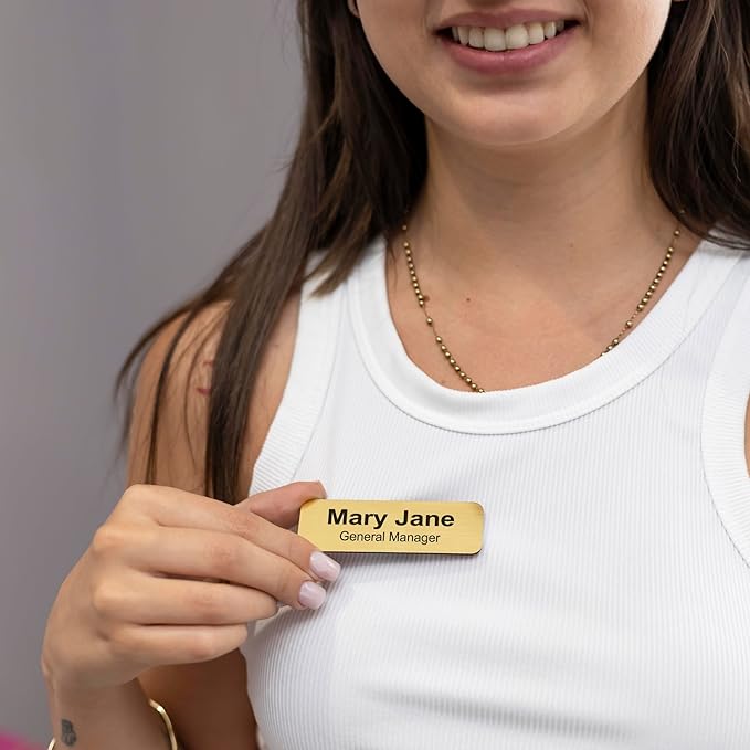 Custom Engraved Name Tag Badges Identification Personalized - Image 8