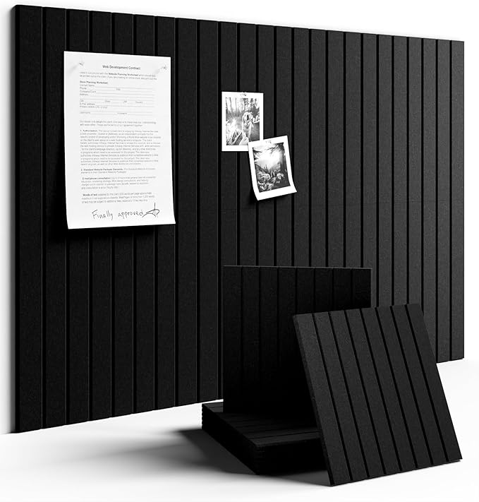Fluxynara Large Felt Bulletin Board 36" x 24" Cork Board Alternative-6 Pack by FLUXYNARA