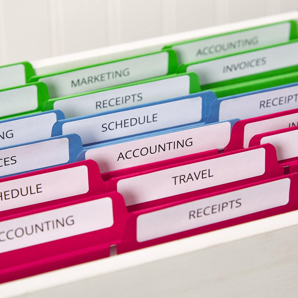 Avery TrueBlock File Folder Labels, 2/3" x 3-7/16", 1,500 Printable Labels, White, Permanent (5366)
