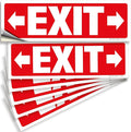 iSYFIX Exit Signs Stickers 6 Pack 12x4 Inch by iSYFIXPREMIUMSIGNS