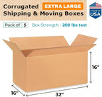 Extra Large Shipping & Moving Boxes 32 x 16 x 16 inches - Image 2