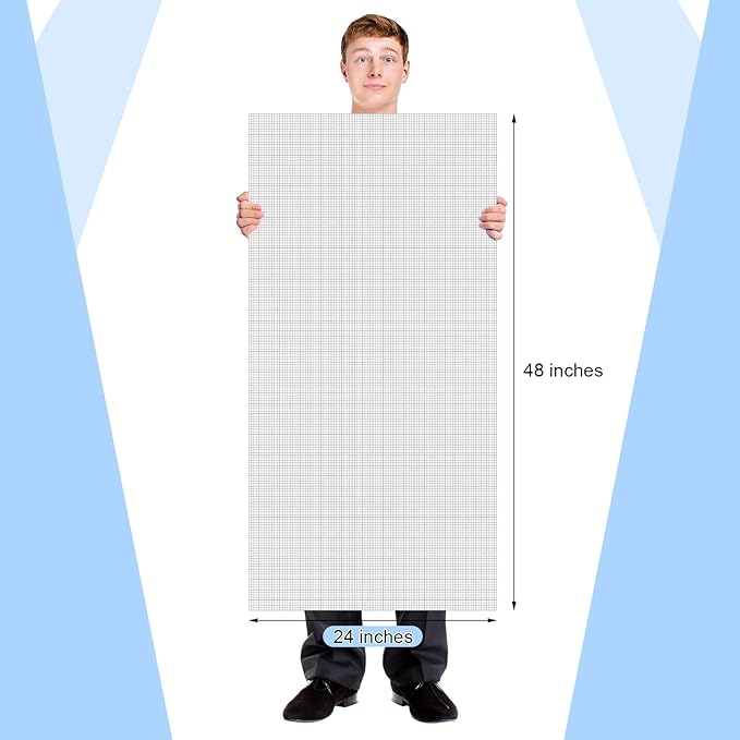 Fuyoooo 25 Sheet Graph Paper Pad 24" x 48" Large Graph 1" and 1/4" Ruled Grid - Image 2
