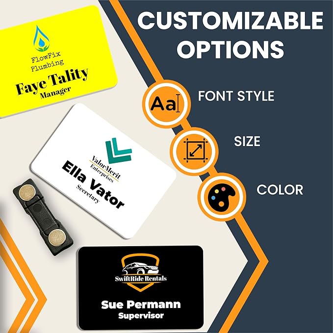 Magnet Me Up Custom Printed Magnetic Name Tag Badge - Image 4