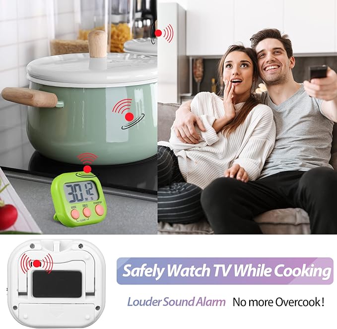 Weewooday 24 Pcs Digital Kitchen Timer Magnetic Timer Bulk On/Off Switch Minute - Image 4