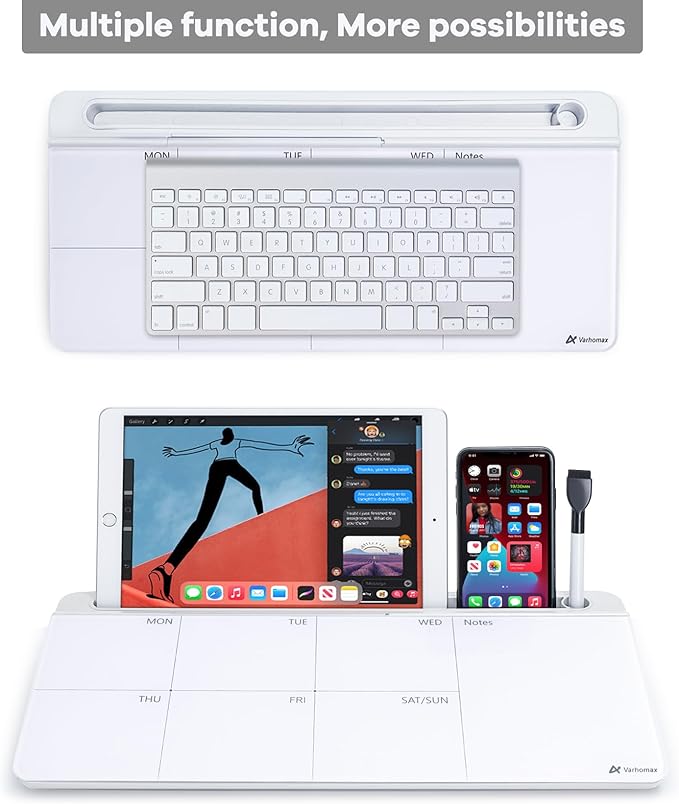 Varhomax Glass Weekly Dry Erase Desk White Board, Desktop to Do List Planner - Image 5