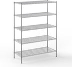 Regal Altair 24" Deep x 54" Wide x 74" Height Wire Shelving Kit | 5-Tier | NSF
