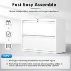 Pataku Lateral File Cabinet, 2 Drawer File Cabinet - Image 9