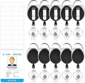 10 Pack ID Badge Holder, Badge Holder Retractable Clip by moeverEx