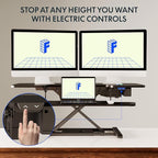 FLEXISPOT 42 inch Electric Motor Desk Converter, Height Adjustable Motorized - Image 5