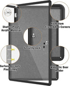 Mifuro 36"x24" Enclosed Bulletin Board, Lockable Weather-Resistant Aluminum - Image 3