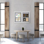 SWANCROWN Weather Resistant Enclosed Bulletin Board Gray Fabric Displays Boards - Image 8