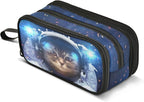 Cat Astronaut Pencil Case Box Boys Girls Large Pencil Pouch by BOENLE-WELCOMEYOURCOMING