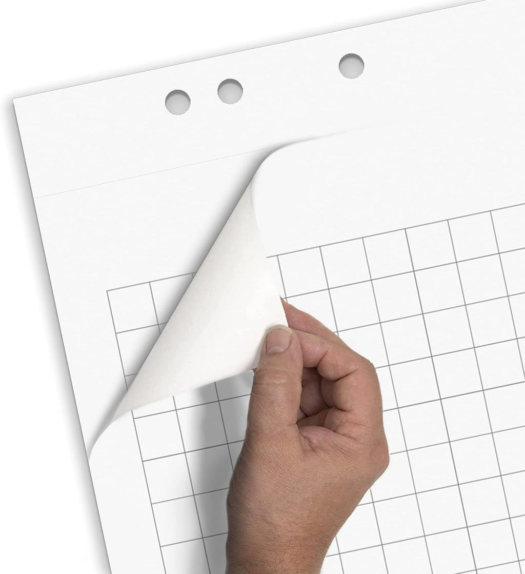 Limit 1 x flip chart pad, squared, pad with 20 sheets, 80 g/m² paper, 6 holes