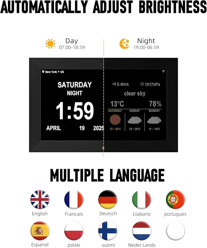 Memwake Digital Alarm Clock, Clock - Image 4