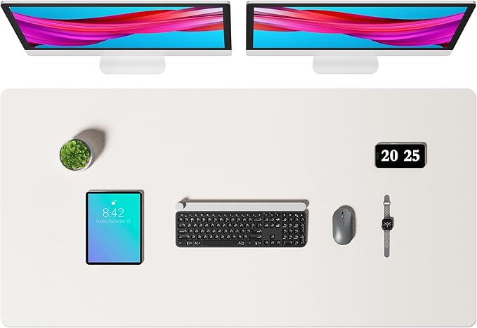 Aothia Faux Leather Desk Mat – Large Mouse Pad, Non-Slip PU Leather Blotter by AothiaSimpleNaturalUnique