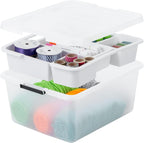 iris usa 18 quart craft storage organizer with, main product view
