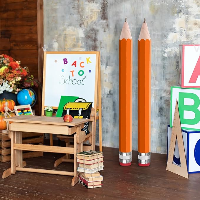 smrtcol Wooden Jumbo Pencil for Prop Gifts Decor 14 Inch Funny Big Novelty - Image 6