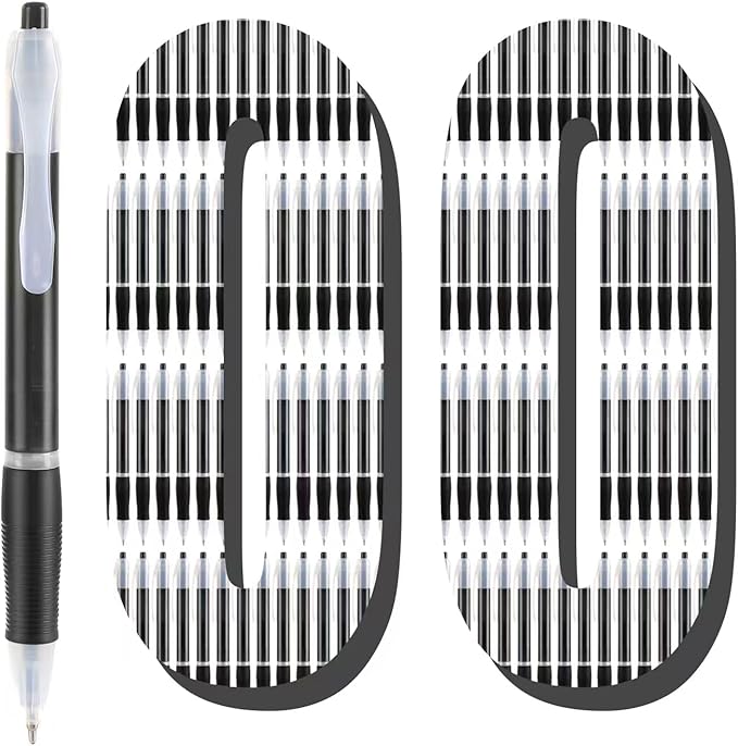 Aozora Retractable Pens Ballpoint Super Smooth Writing Pens Bulk 100 pack by Aozora