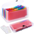 2 Pack 13-Pockets Expanding Accordion File Folder Mini Organizer Wallet by CASAON