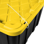 27 gallon heavy duty storage bins with snap, front angle view