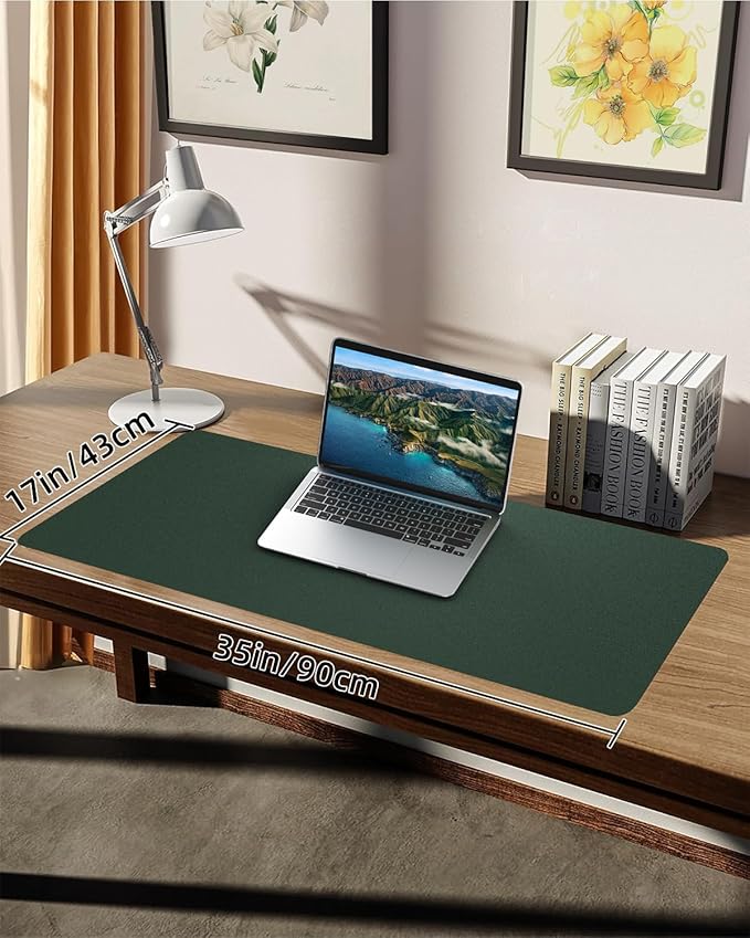 PULeather Non-Slip Desk Mat, Large Mouse Pad & Laptop Desk Pad - Image 2