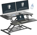 FLEXISPOT 32-inch Height Adjustable Standing Desk Converter, Quick Sit to Stand by FlexiSpot