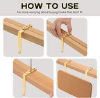 Amylove 4 Pcs Adjustable Cubicle Hanger Universal Partition Metal Cubicle Hooks - Image 6