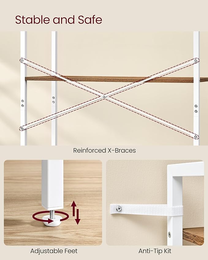 VASAGLE 6-Tier Bookshelf, Bookcase - Image 6