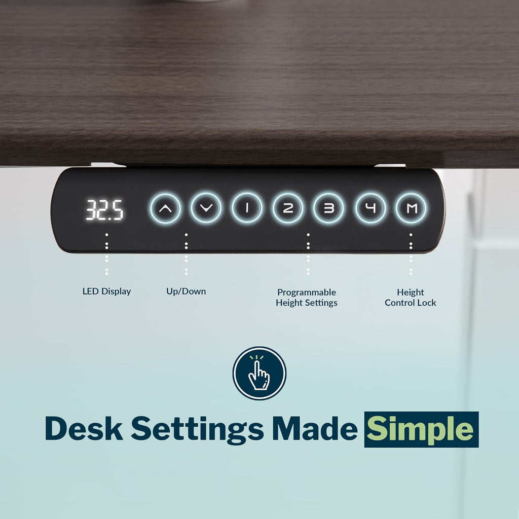 Vari ComfortEdge 80x60 L-Shape Electric Standing Desk – Height Adjustable Sit-Stand VariDesk for Corner Office with Reversible Left/Right Design + Espresso Top/Slate Legs (Ships in 3 Boxes)