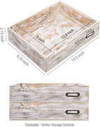 MyGift Rustic White Desktop Letter Tray - Image 2