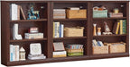 RWYHG 43" Walnut Tall Bookshelf Set of 3, 3-Tier Thick Wooden Book Shelf by RWYHG