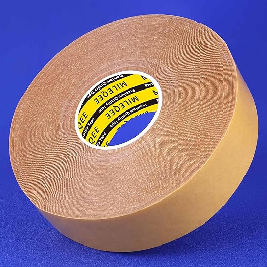 MILEQEE Double-Sided Tape Strong and Tough, 1in x 66FT, Durable Duct Cloth by MILEQEE