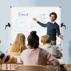 VIZ-PRO Double-Sided Mobile Whiteboard, 48 x 48 Inches, Magnetic Rolling Dry - Image 7