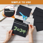 Silunkia 100 Packs Black Blank Cards and Envelopes 4.25 x 5.5 Heavyweight - Image 5
