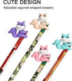 24Pcs Pencil Top Erasers for Kids, Squirrel Pencil Erasers Toppers Bulk - Image 2
