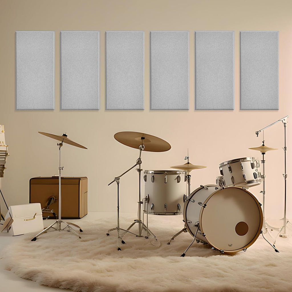 6 PCS Acoustic Panels, Large Soundproof Wall Panels, Professional Fiberglass
