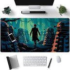 Mechanical Cattle Adventure Anime Desk Pad Mat Game Playmat Black Mousepad by Mechanical+Cattle