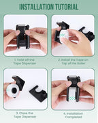 Lichamp 10 Pack Office Desktop Tape Dispenser Includes 10 Rolls of 1 Inch Core - Image 5