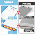 Sooez Glitter Clipboard with Storage, High Capacity Clip Boards 8.5x11 with Pen - Image 2