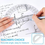 Hoiny 10 Pack Clear Protractor, 6 Inch Plastic Protractors, 180 Degrees - Image 6