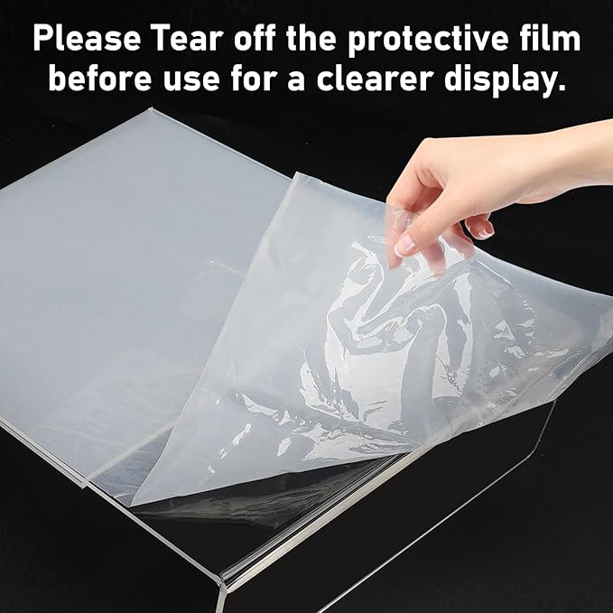 Acrylic Sign Holder 8.5x11 Inches, 10 Pack Clear Plastic Table Flyer Display - Image 4