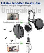 Autonomier 2Pack Heavy Duty Retractable Keychain, Unbreakable Embedded Body - Image 2