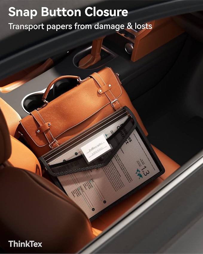ThinkTex Plastic Expanding File Folder, Transparent envelopes - Image 3