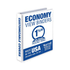 Samsill 1.5 Inch 3 Ring Binder, Economy Round Ring, Clear View Cover, 325 Sheet Capacity - for School, Home, Office - Pearl White