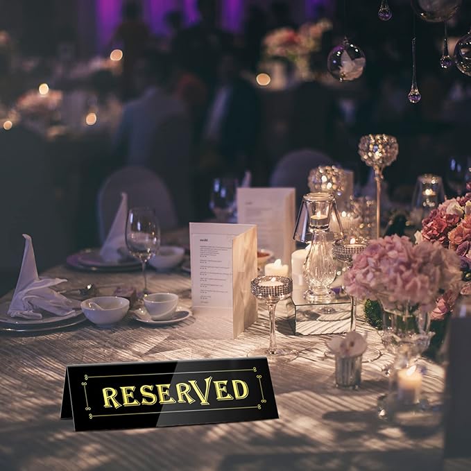WATHFKCU 20PCS Acrylic Reserved Table Tent Signs, Reservation Seat Signs - Image 7